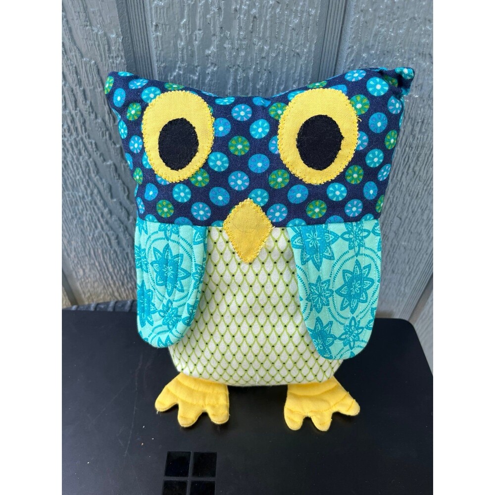 Handmade Patchwork Owl Accent Pillow